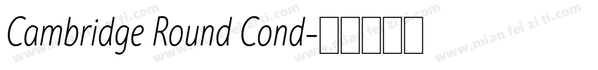 Cambridge Round Cond字体转换